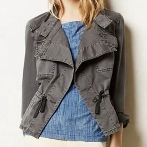 Hei Hei Anthropologie Cotton Utility Jacket Gray Size XS